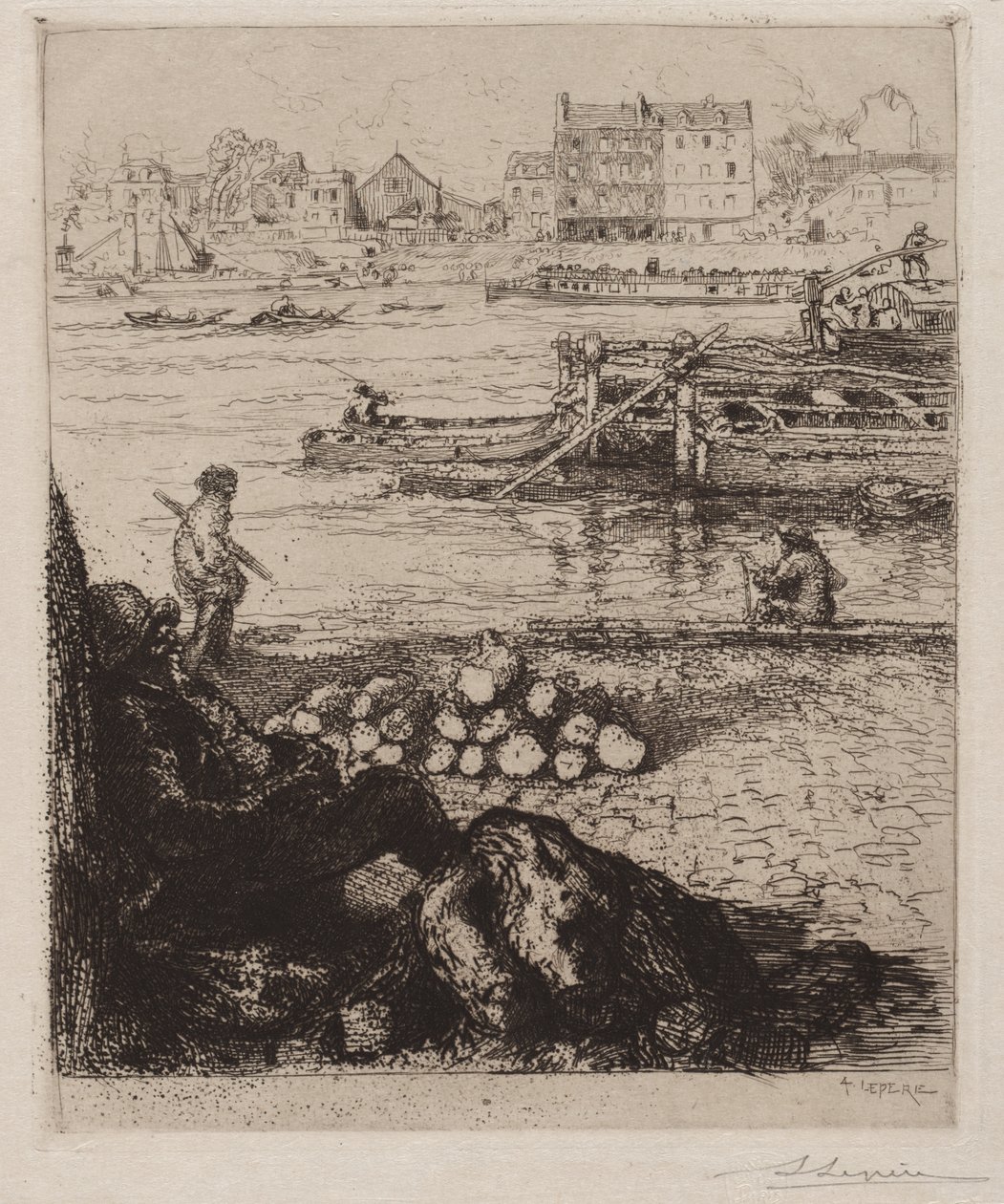 Doker: Quai de la Gare autorstwa Auguste Louis Lepère