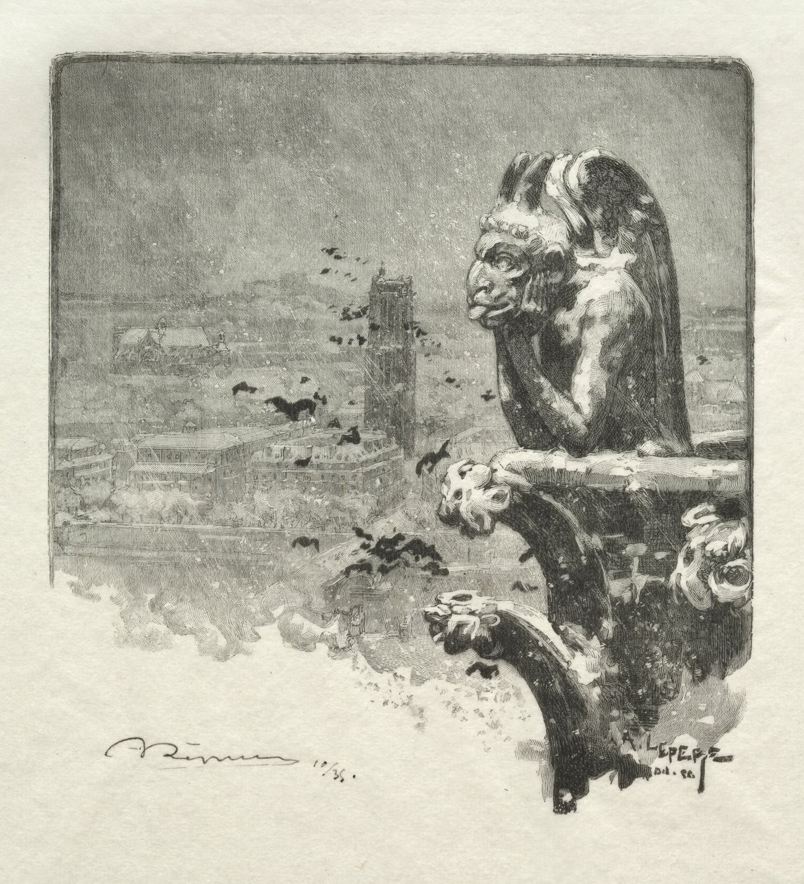 Stryge Notre Dame autorstwa Auguste Louis Lepère