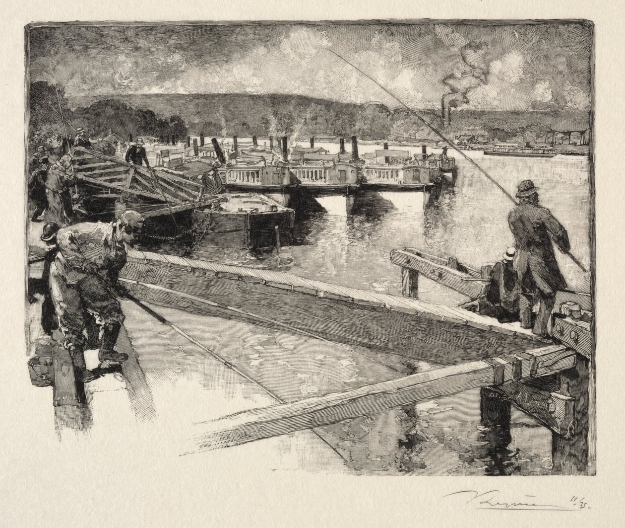 Garaż omnibusowy. autorstwa Auguste Louis Lepère