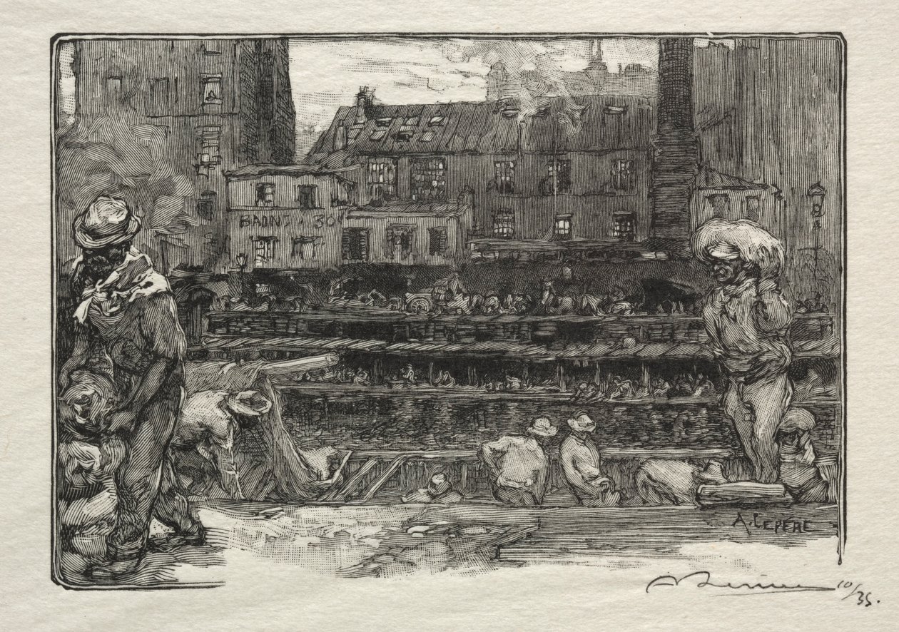 Urządzenia do rozładunku gipsu. autorstwa Auguste Louis Lepère