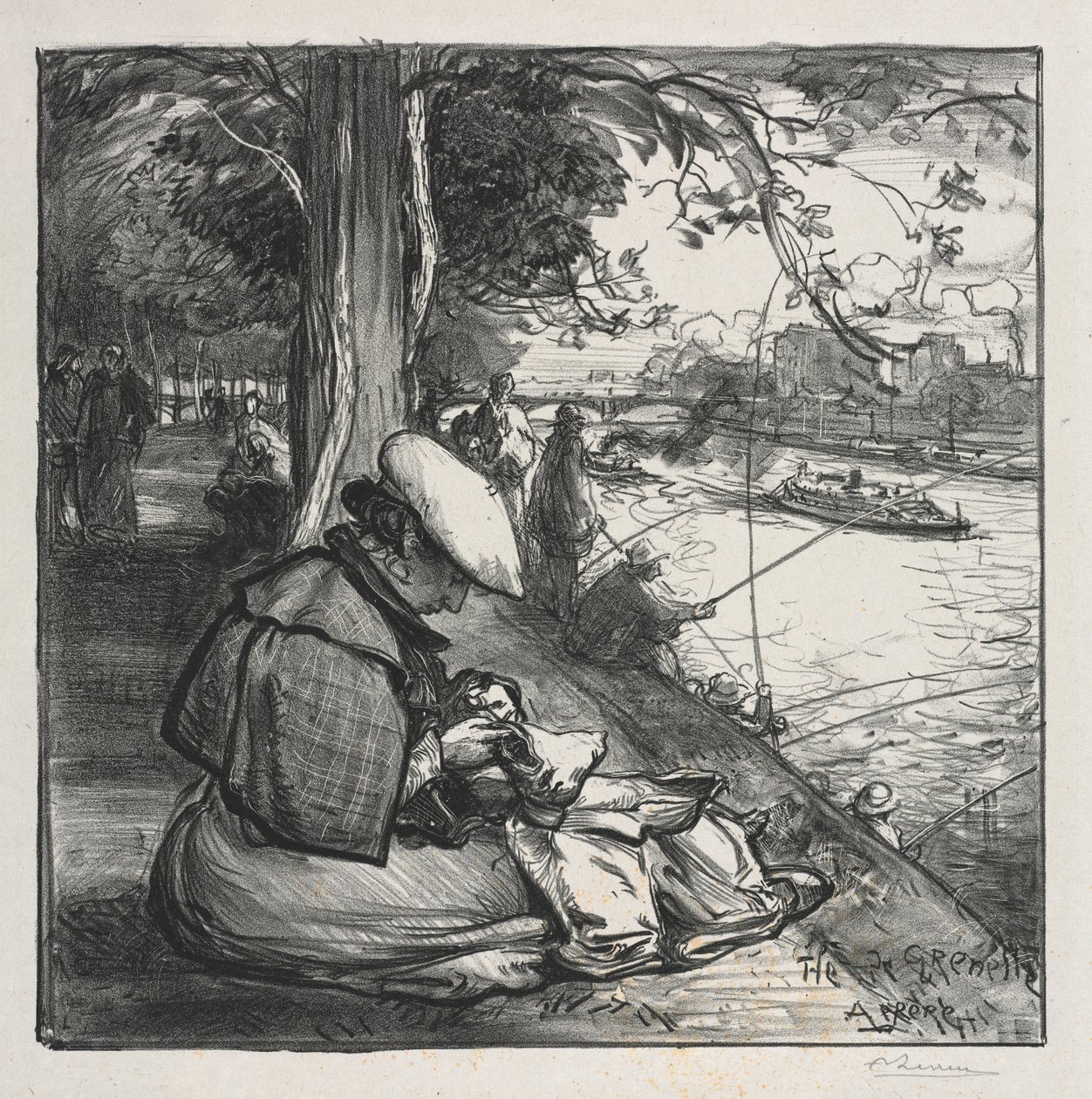 Wyspa Grenelle autorstwa Auguste Louis Lepère