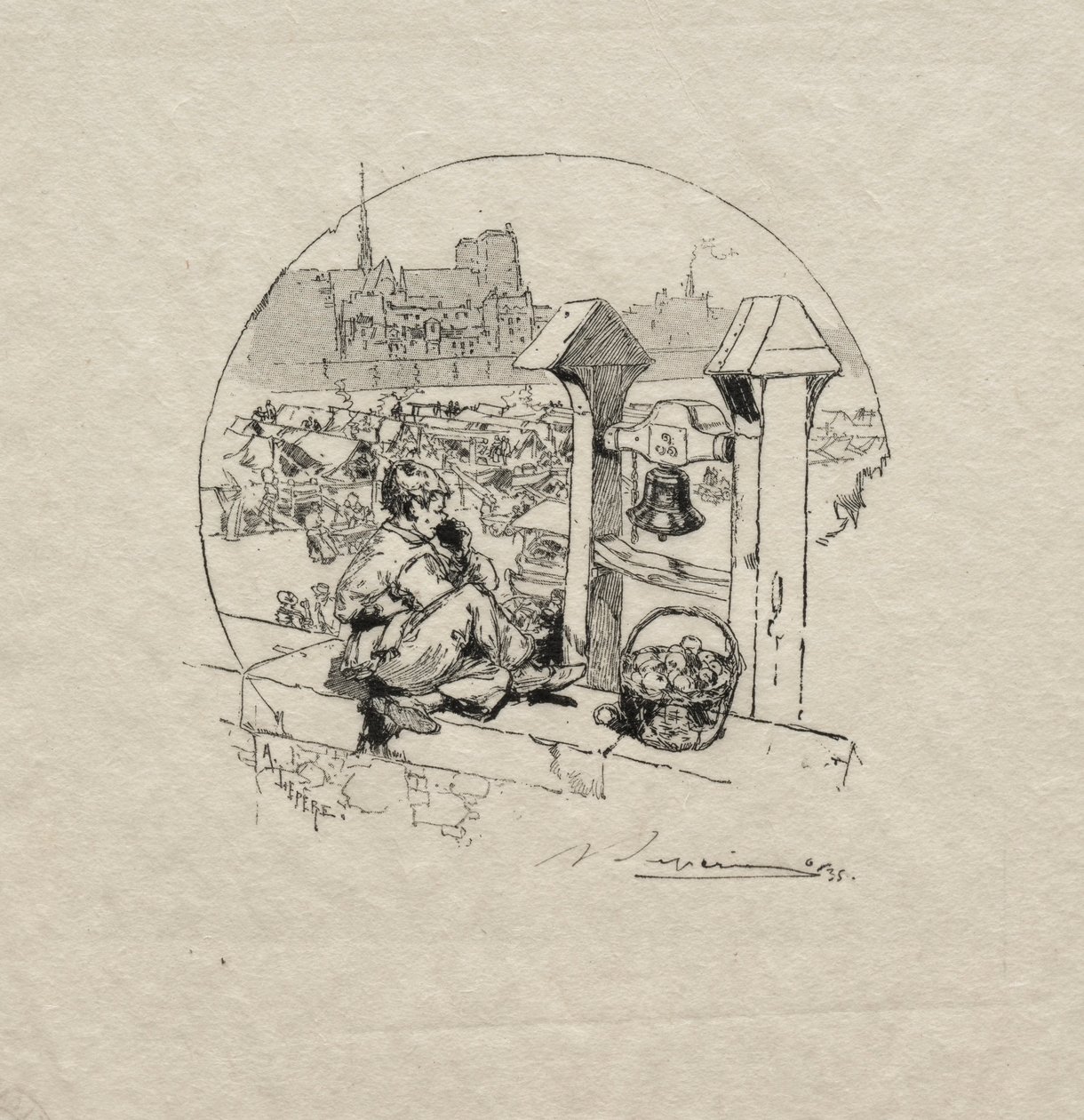 Rynek Apple, nr 2. autorstwa Auguste Louis Lepère