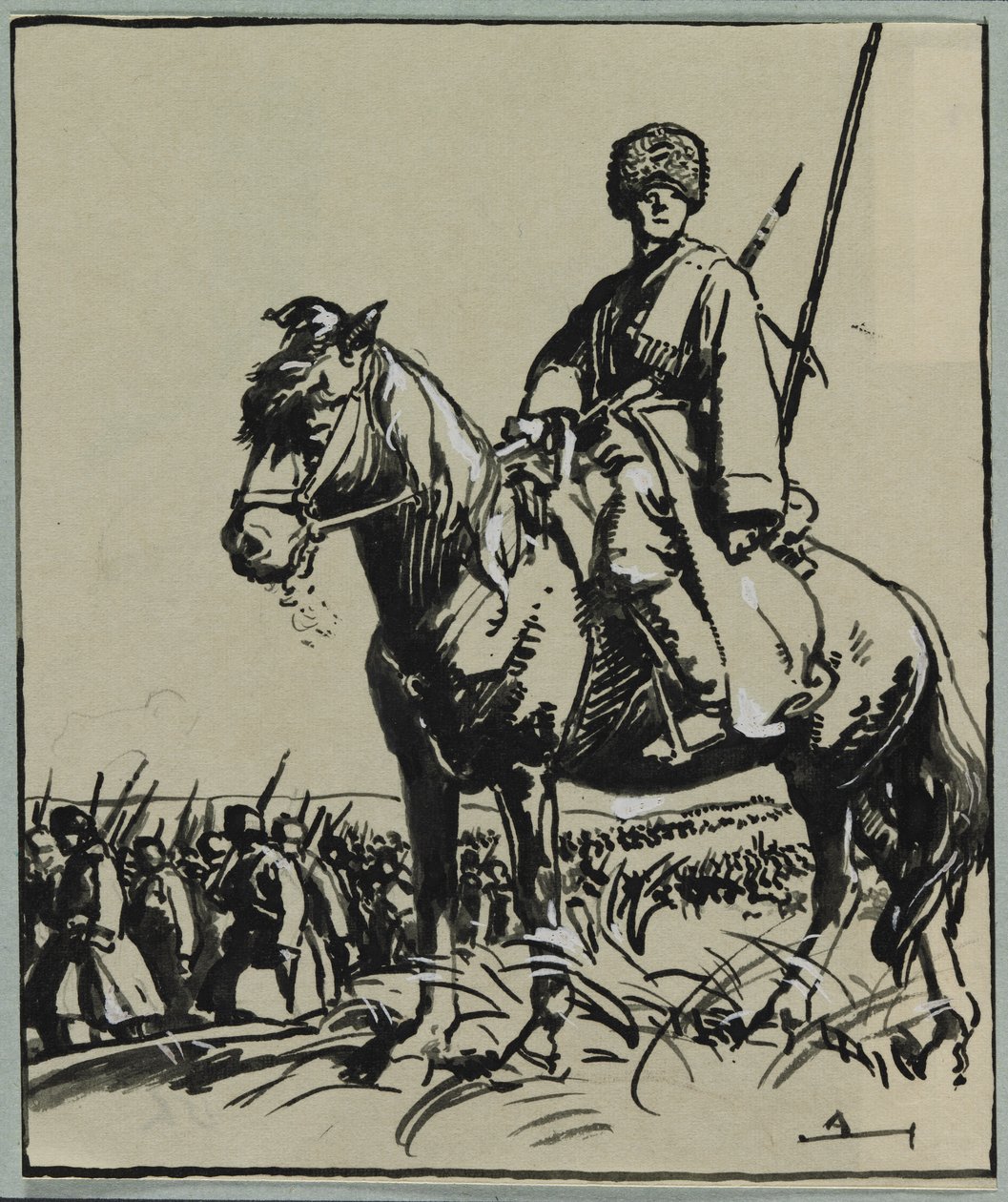 oficer kozacki autorstwa Auguste Louis Lepère