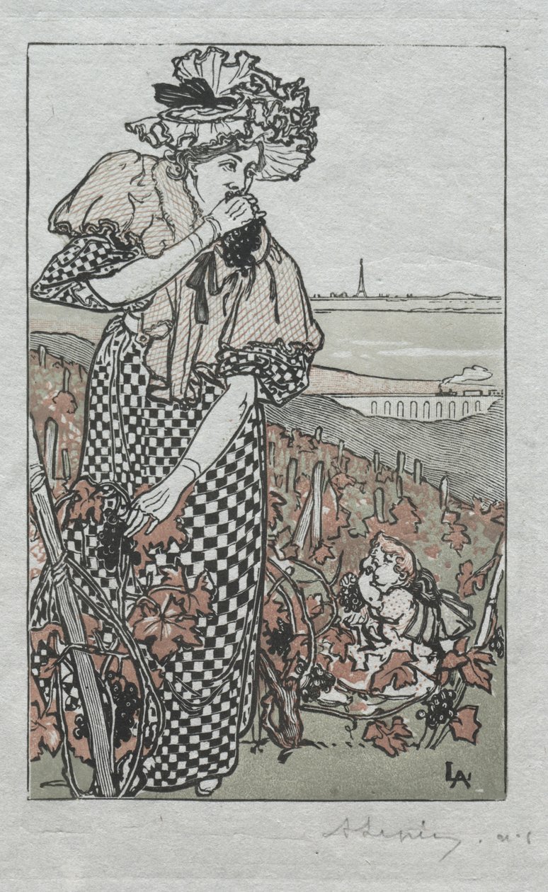 Almanach Paryski, 1897: Jesień autorstwa Auguste Louis Lepère