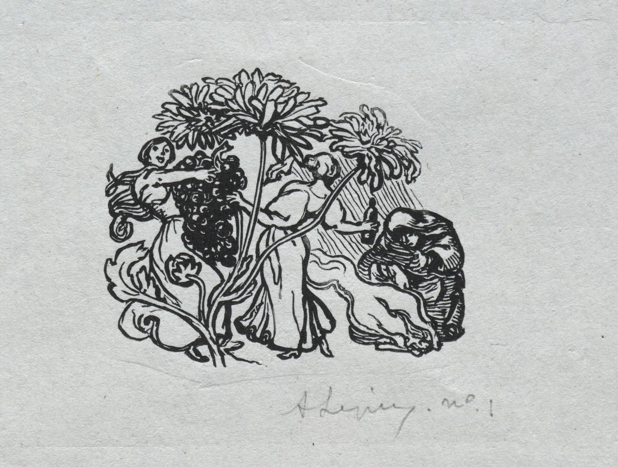 Almanach Paryski, 1897: Końcówka, jesień autorstwa Auguste Louis Lepère