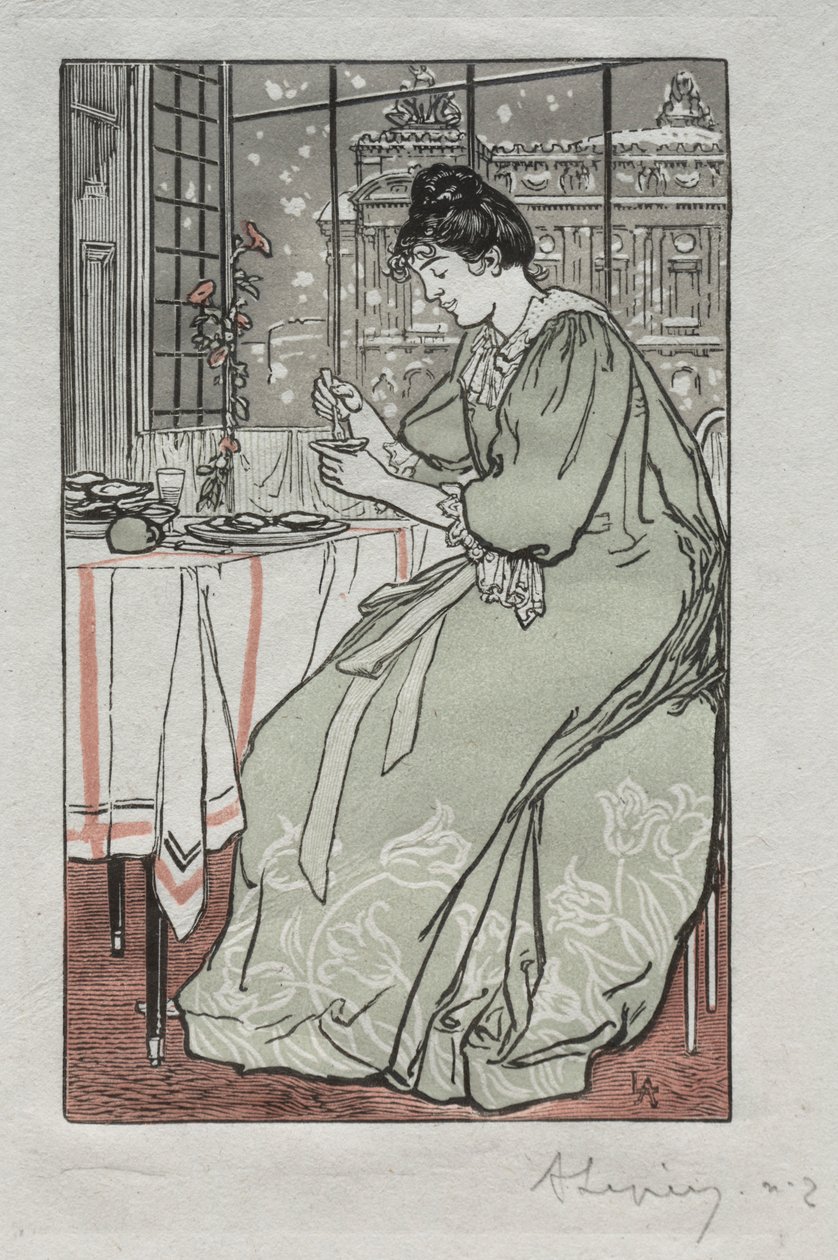 Almanach Paryski, 1897: Zima autorstwa Auguste Louis Lepère