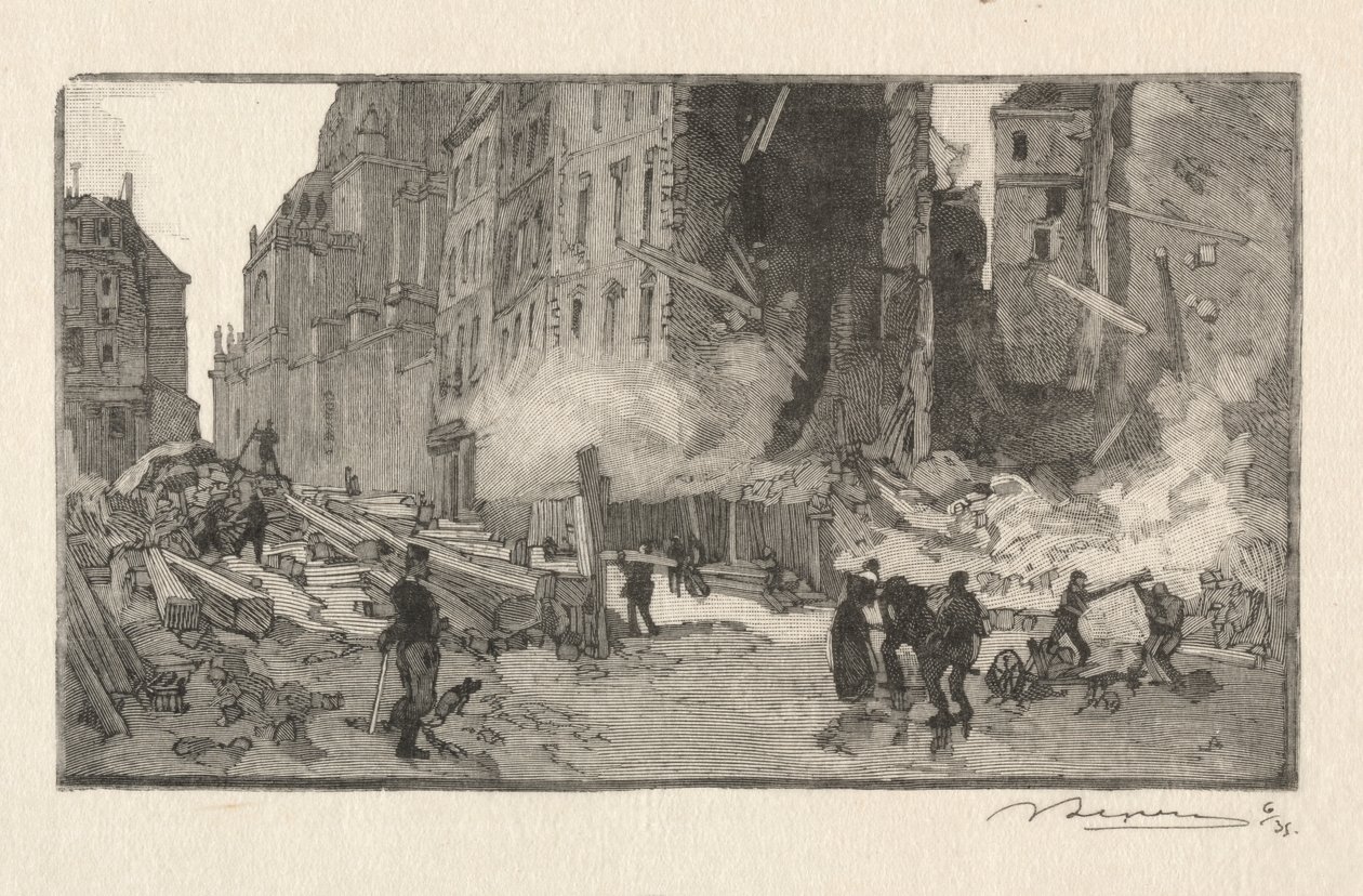 Place Gerson i Rue Restot autorstwa Auguste Louis Lepère