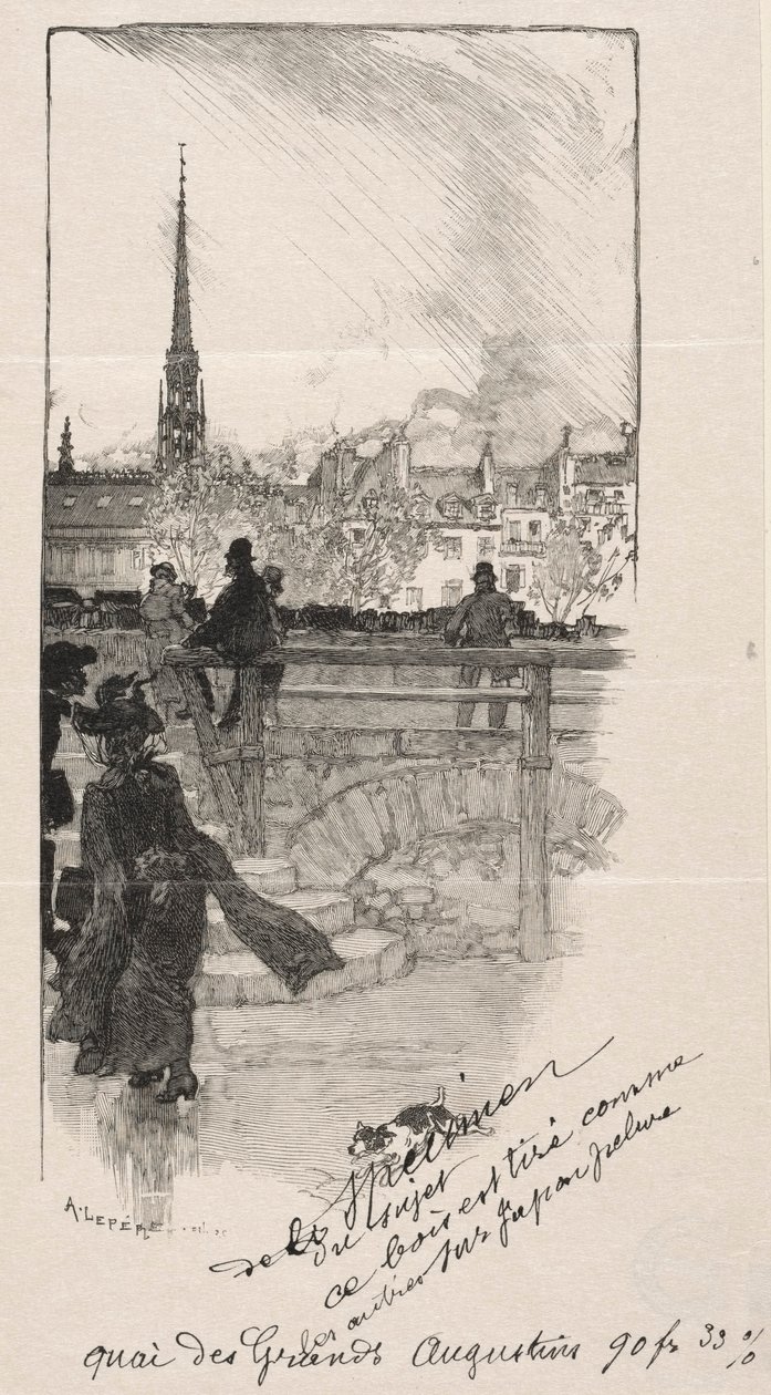 Quai des Grands Augustins autorstwa Auguste Louis Lepère