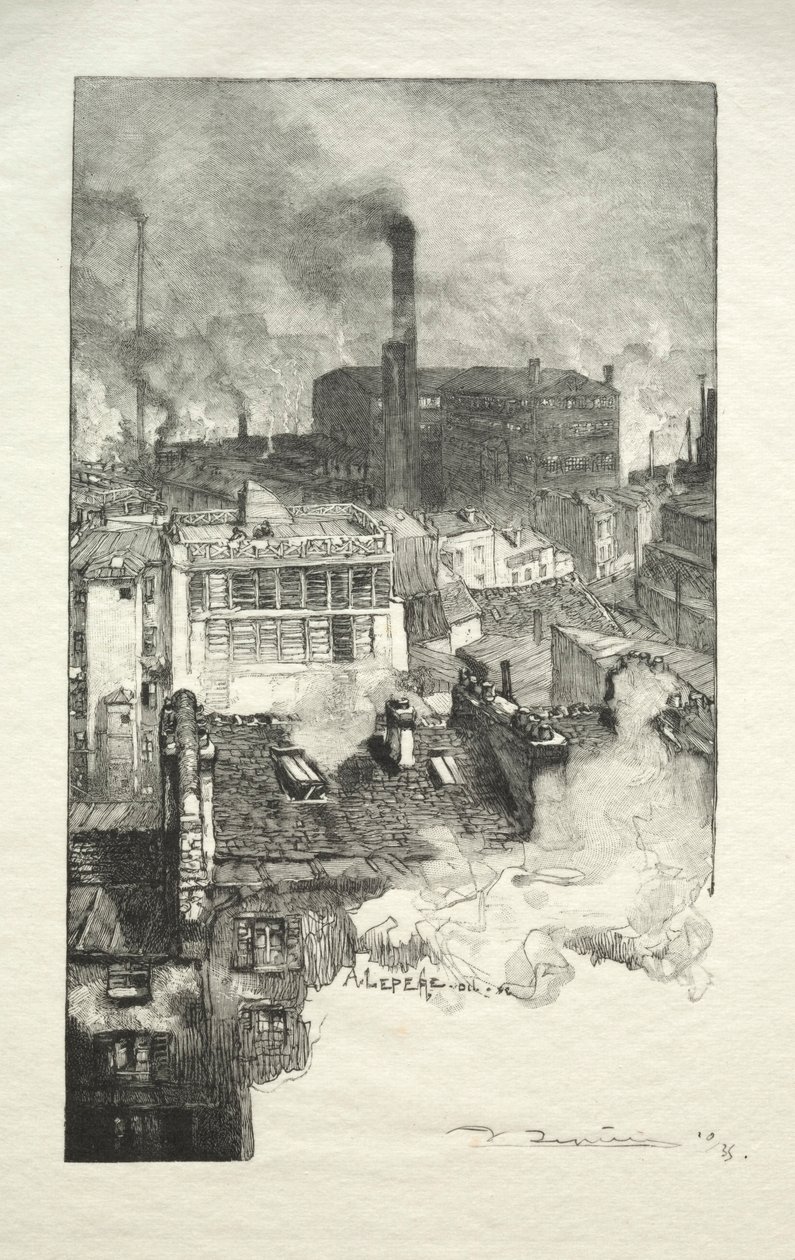 Dzielnica Gobelinów, 1889 r. autorstwa Auguste Louis Lepère