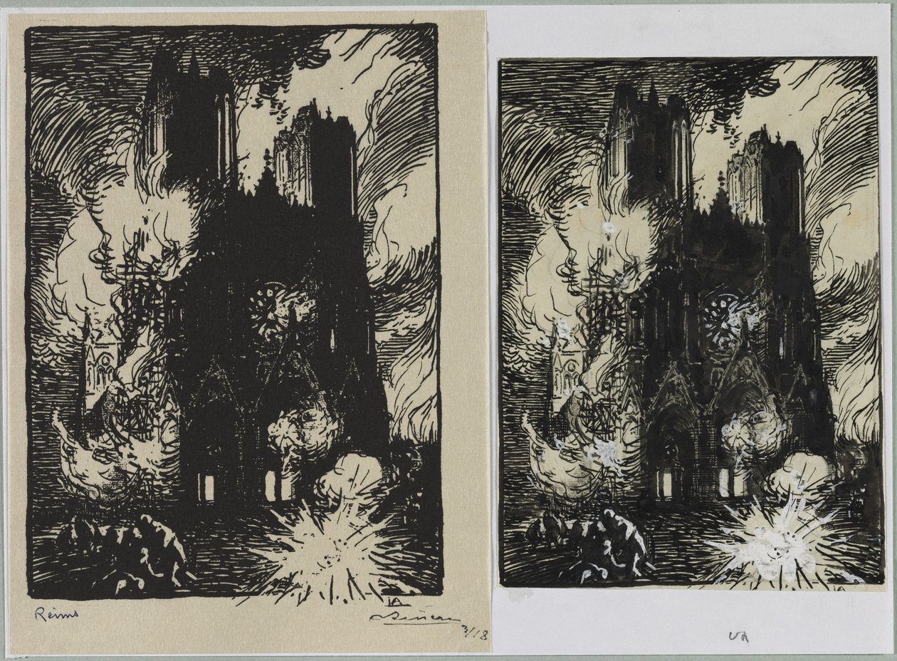 Reims, 1914. autorstwa Auguste Louis Lepère