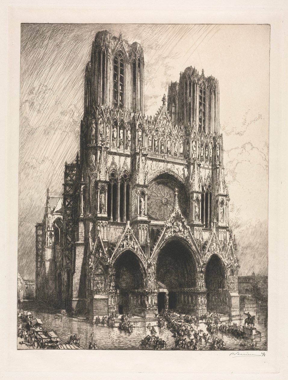 Katedra w Reims autorstwa Auguste Louis Lepère