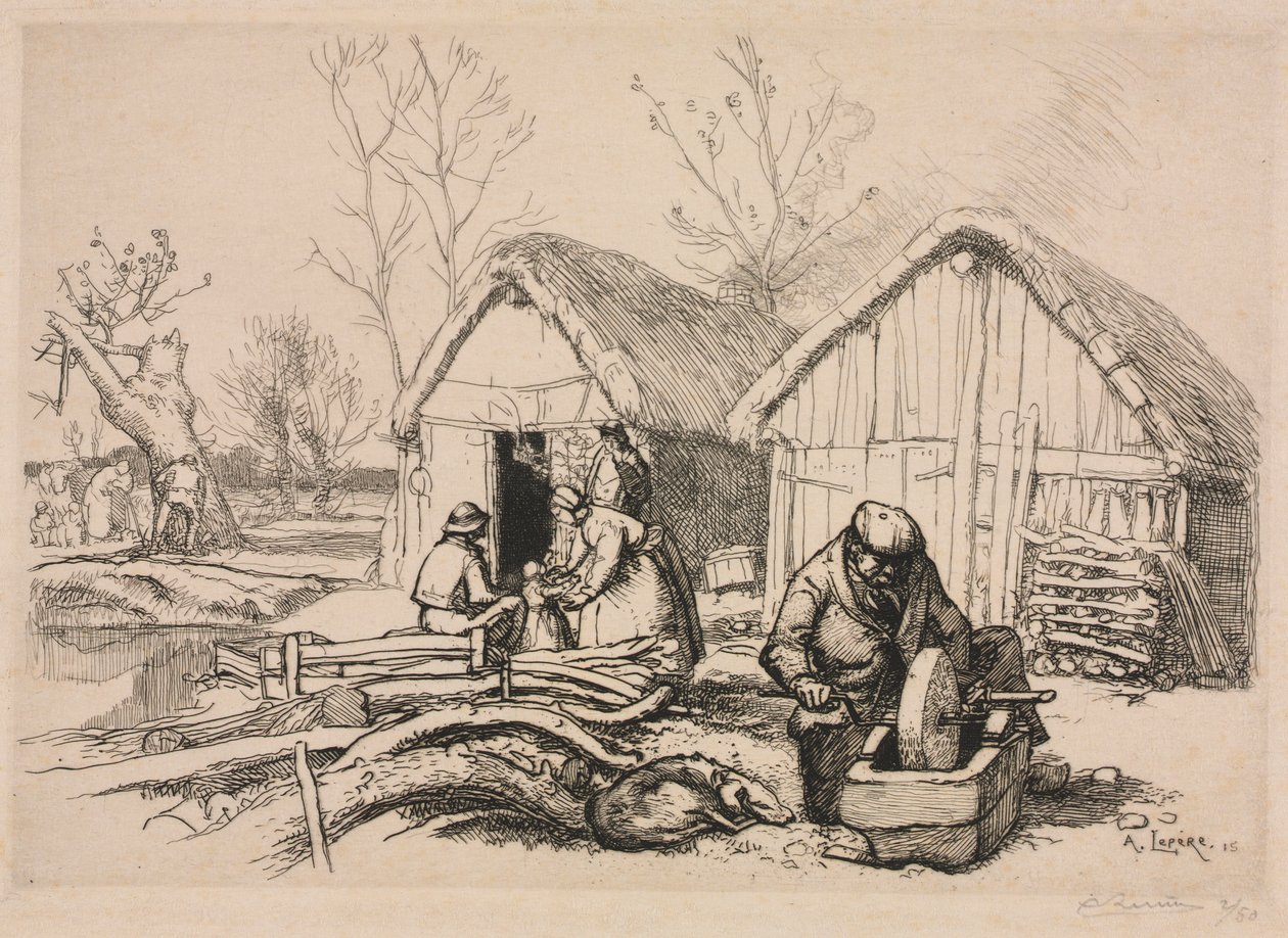 Dom drwali Vendée, 1915. autorstwa Auguste Louis Lepère