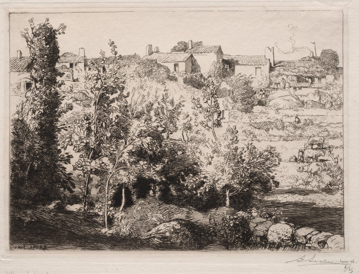 Wioska Meule autorstwa Auguste Louis Lepère