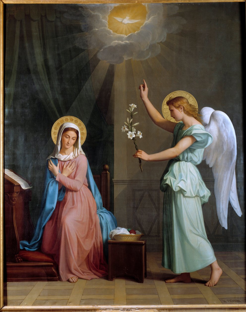Obraz Zwiastowania Augusta Picchona (1805-1900) autorstwa Auguste Pichon