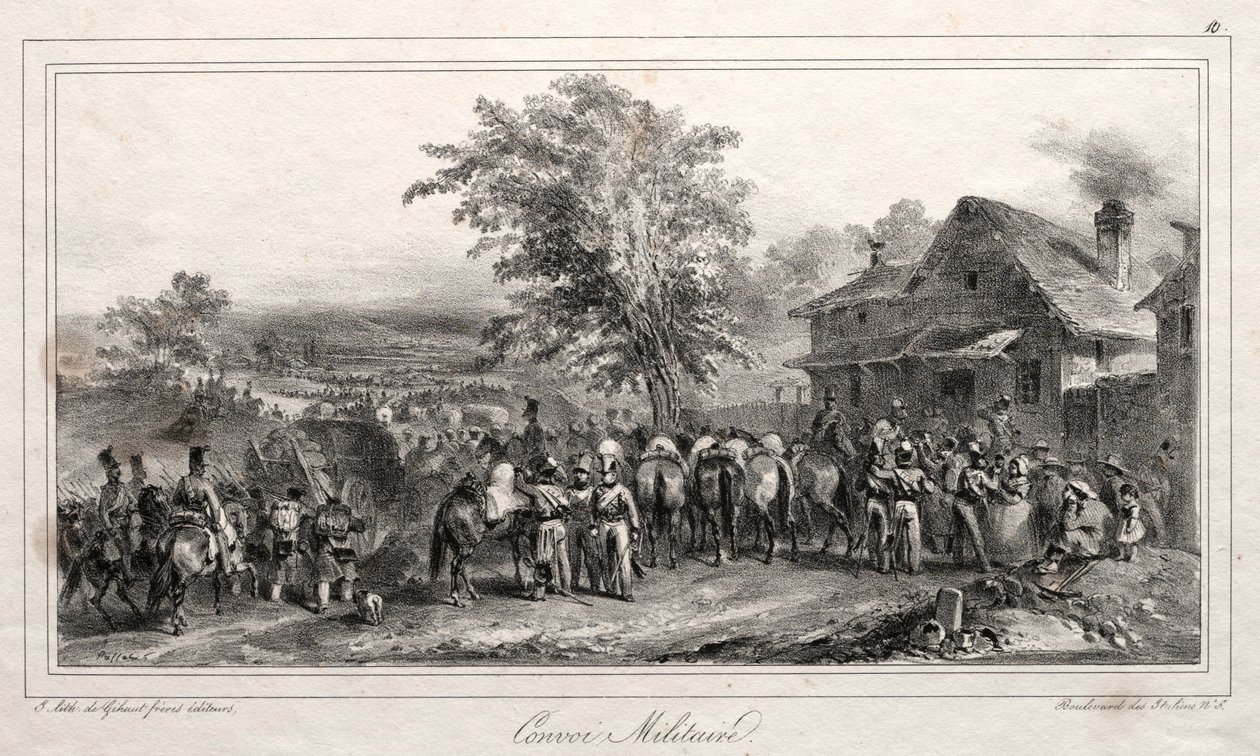 Album na rok 1831: Konwój wojskowy, 1831. autorstwa Auguste Raffet