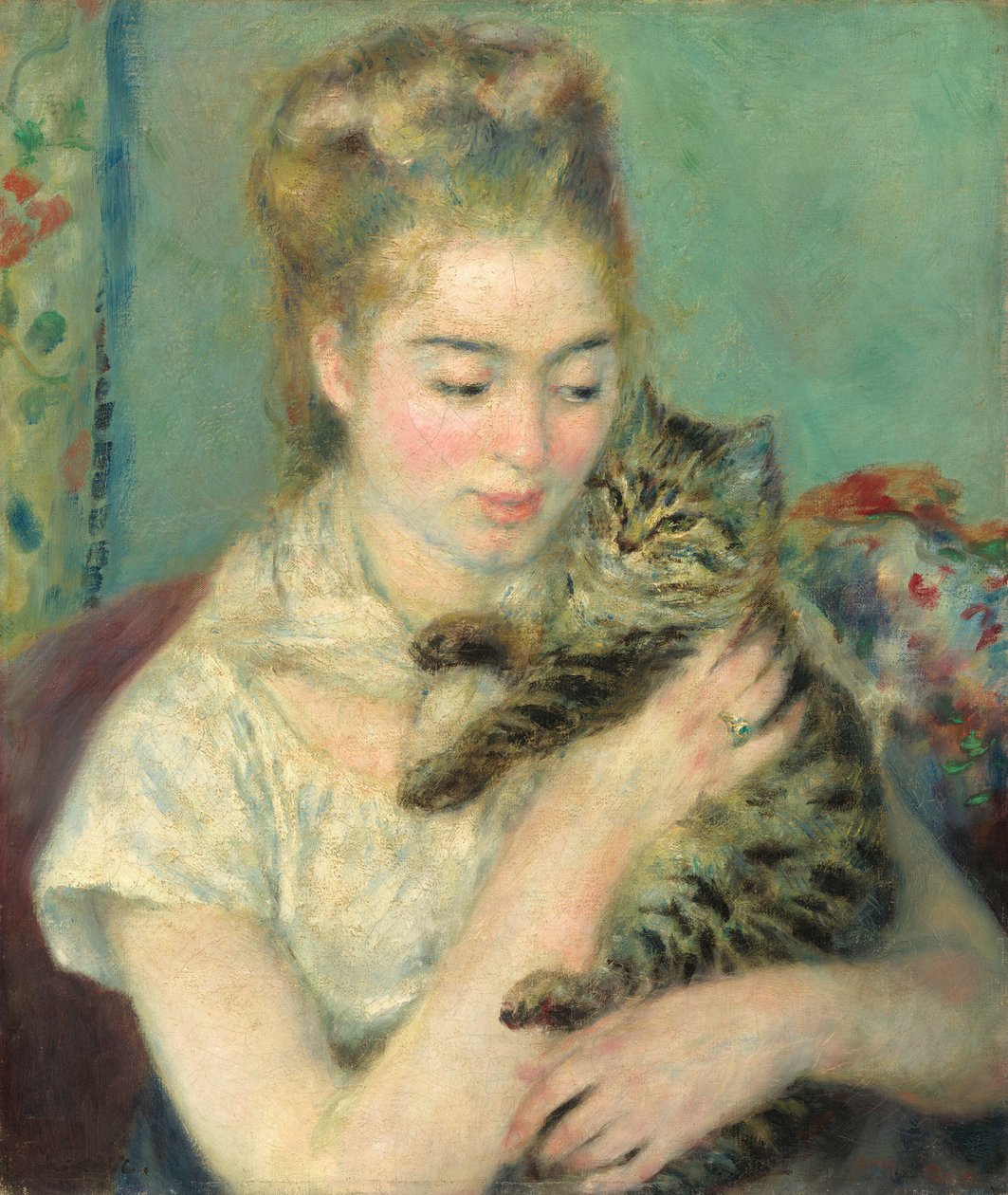 Kobieta z kotem autorstwa Auguste Renoir