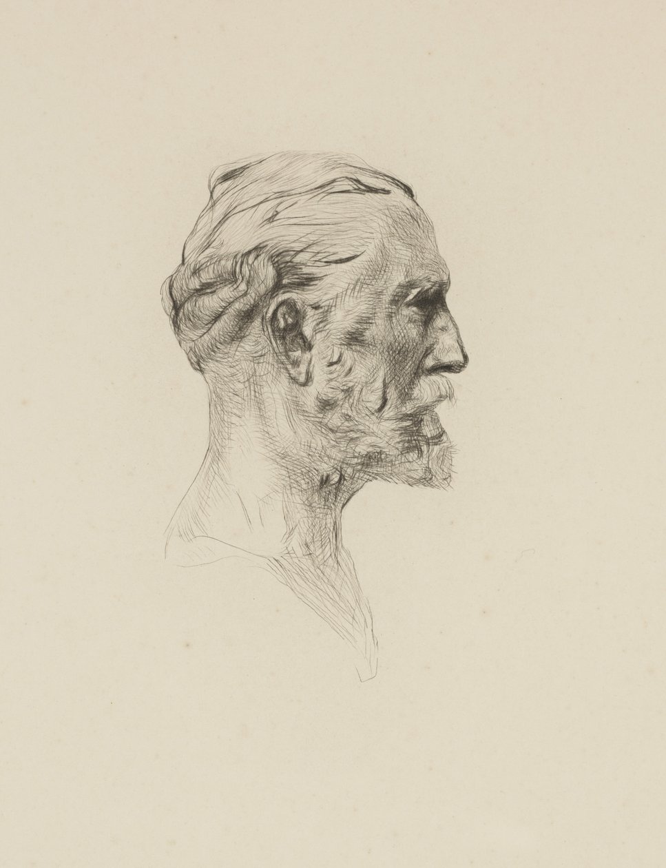 Antonin Proust, c.1884 (akwaforta) autorstwa Auguste Rodin