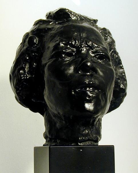 Hanako (brąz) (zdjęcie czarno-białe) autorstwa Auguste Rodin