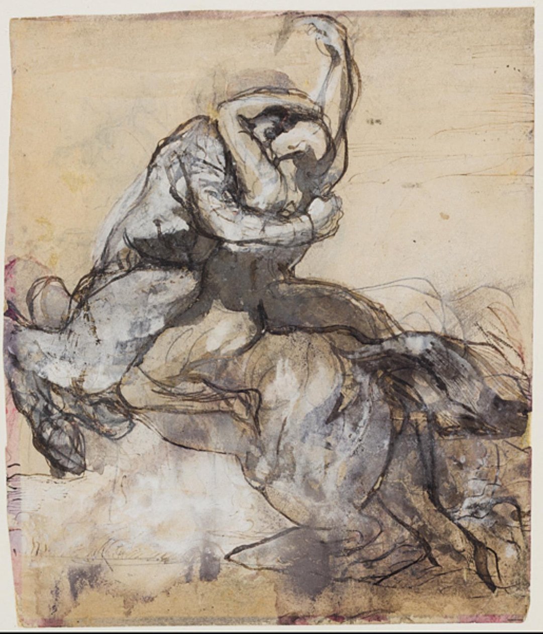 Centaur porywa młodego mężczyznę autorstwa Auguste Rodin