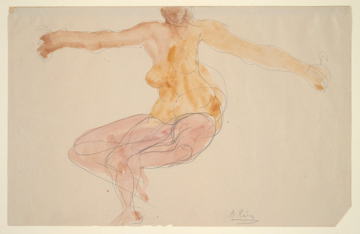 Taniec nago autorstwa Auguste Rodin