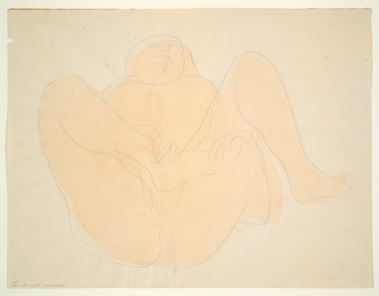 Półleżąca nagość kobieca autorstwa Auguste Rodin