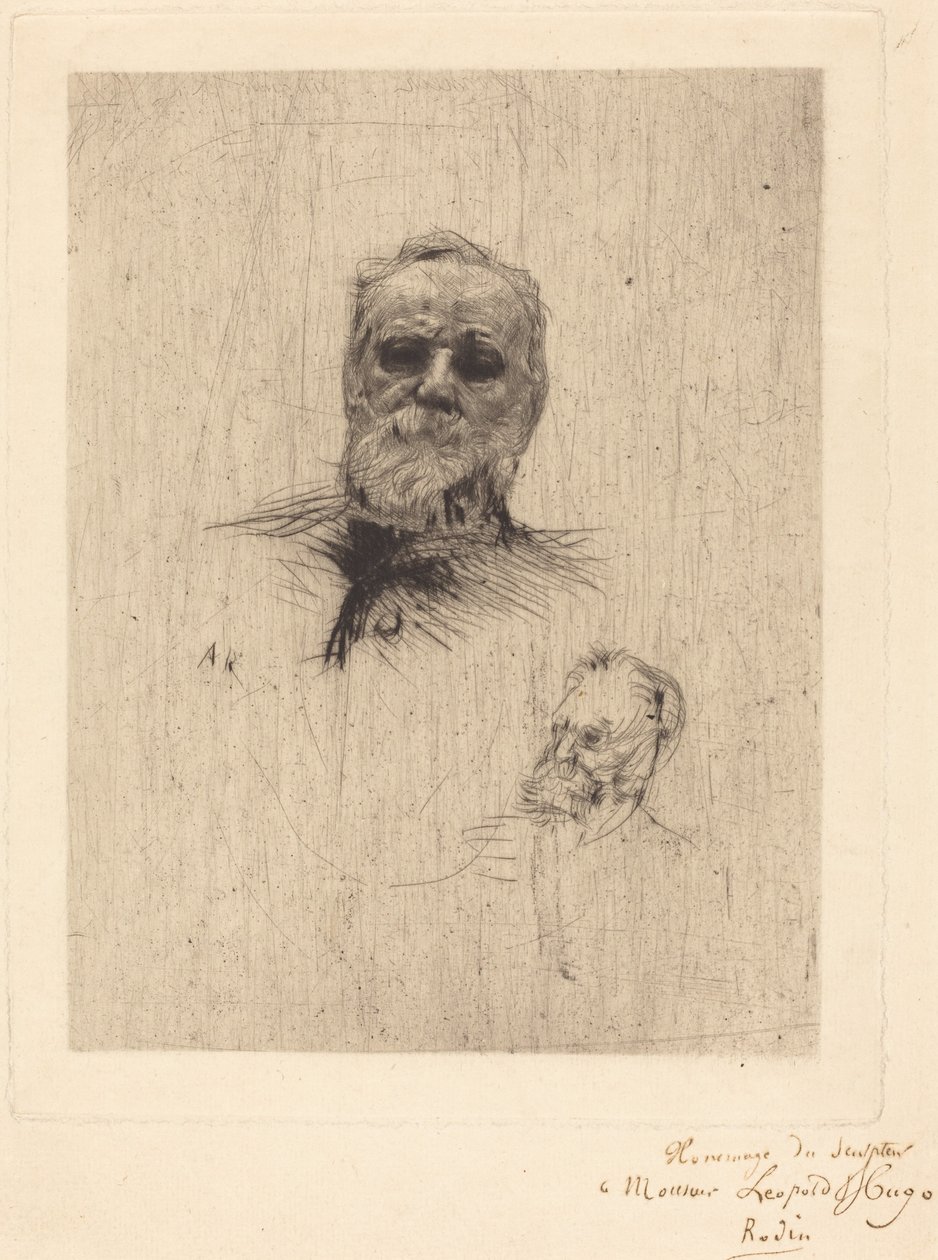 Victor Hugo, DeFace, 1886. autorstwa Auguste Rodin