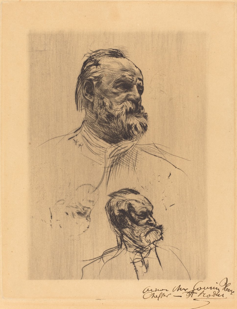 Victor Hugo, De Trois Quarts autorstwa Auguste Rodin