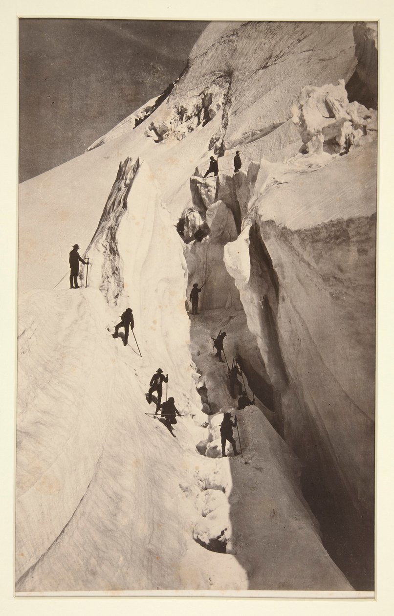 Mont Blanc, szczelina autorstwa Auguste Rosalie Bisson