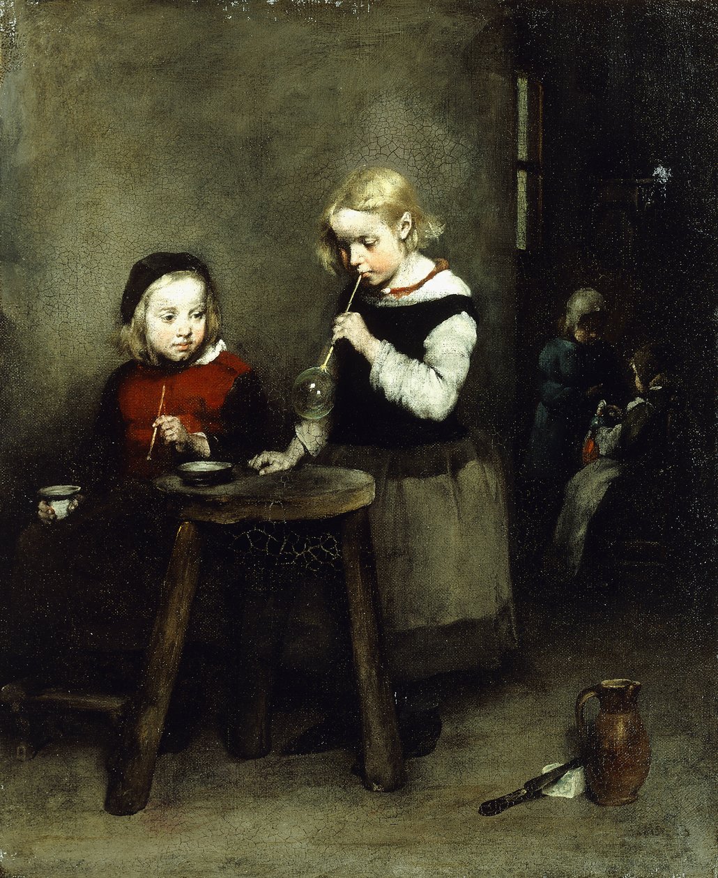 Puszczać bańki, autorstwa Auguste Theodule Ribot