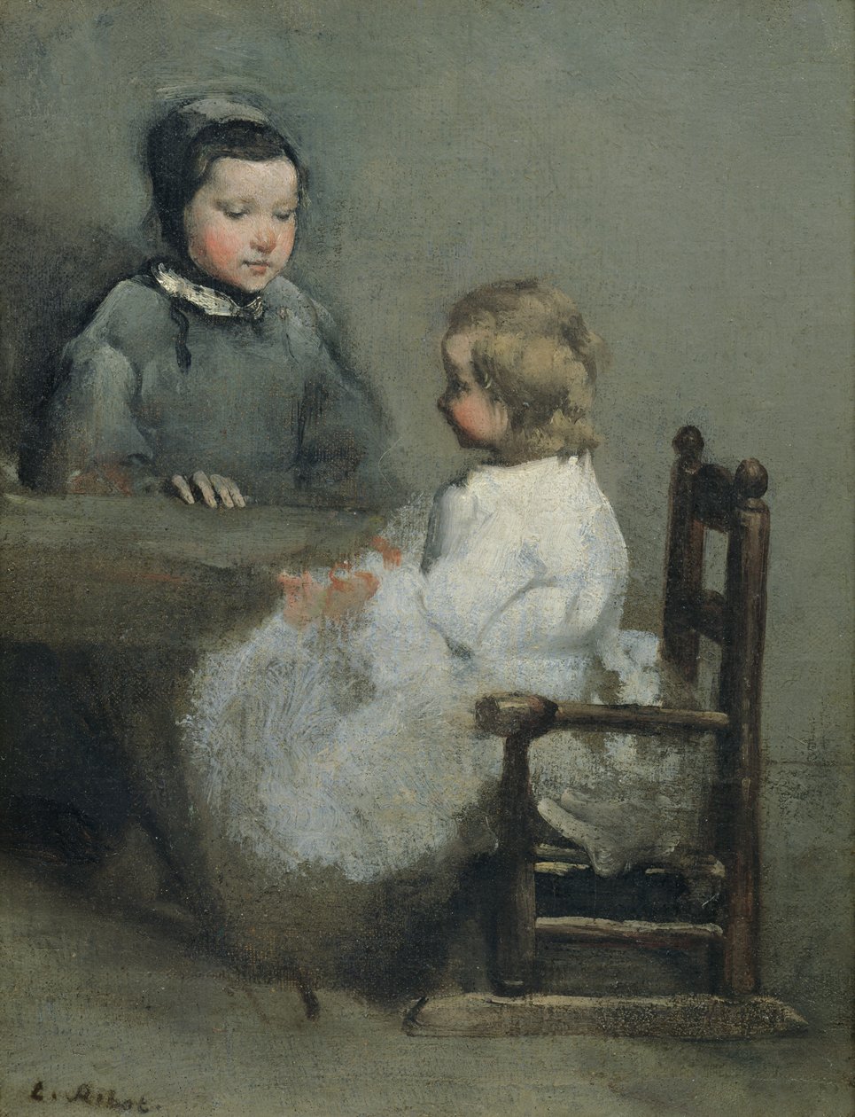 Dwie siostry autorstwa Auguste Theodule Ribot