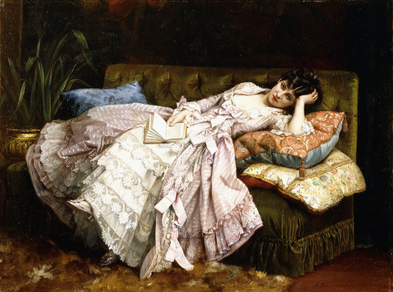 Leżąca piękność, 1877 autorstwa Auguste Toulmouche