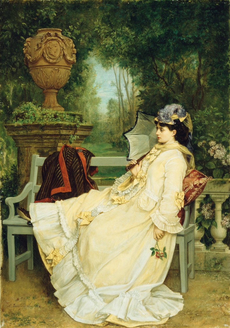 W ogrodzie, 1872 autorstwa Auguste Toulmouche