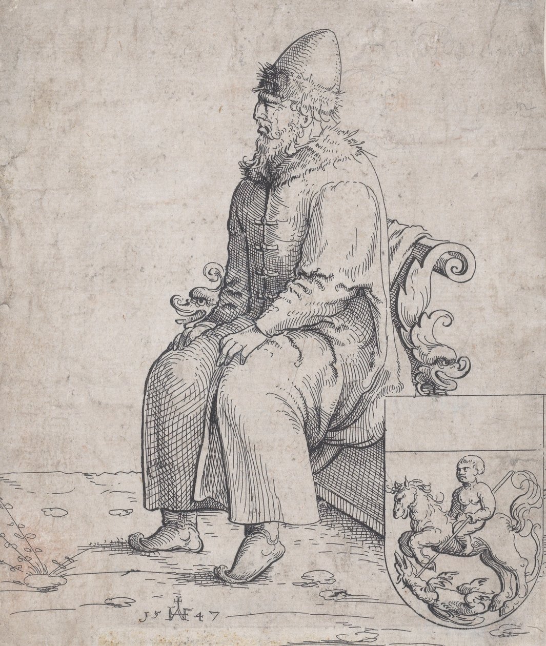 Basil Basilius, wielki książę Rosji, 1547. autorstwa Augustin Hirschvogel