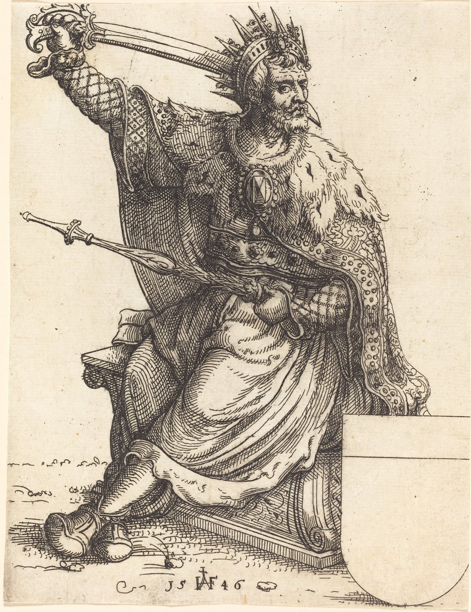 Ferdynand I, 1546. autorstwa Augustin Hirschvogel