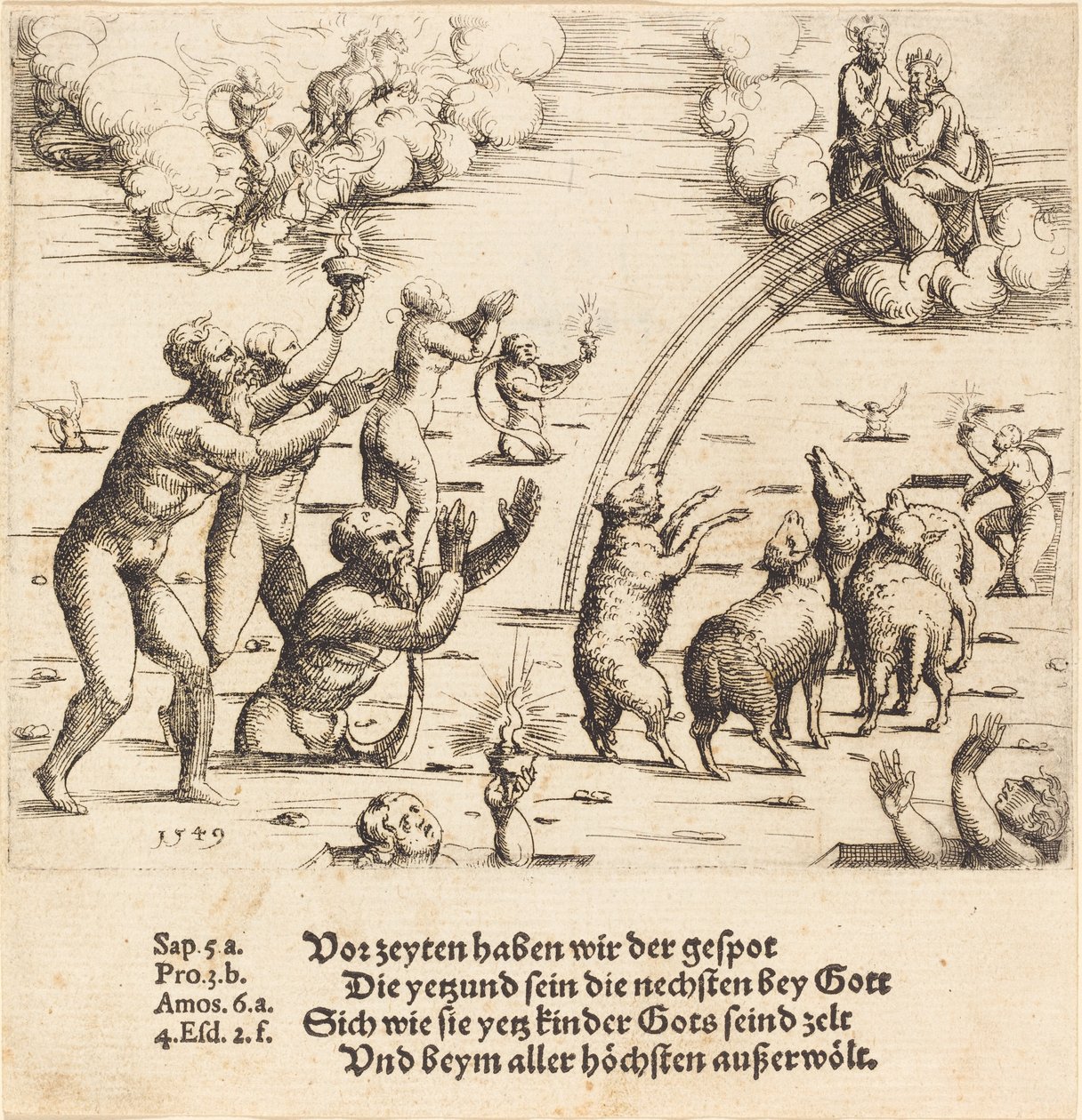 Sąd Ostateczny, 1549. autorstwa Augustin Hirschvogel
