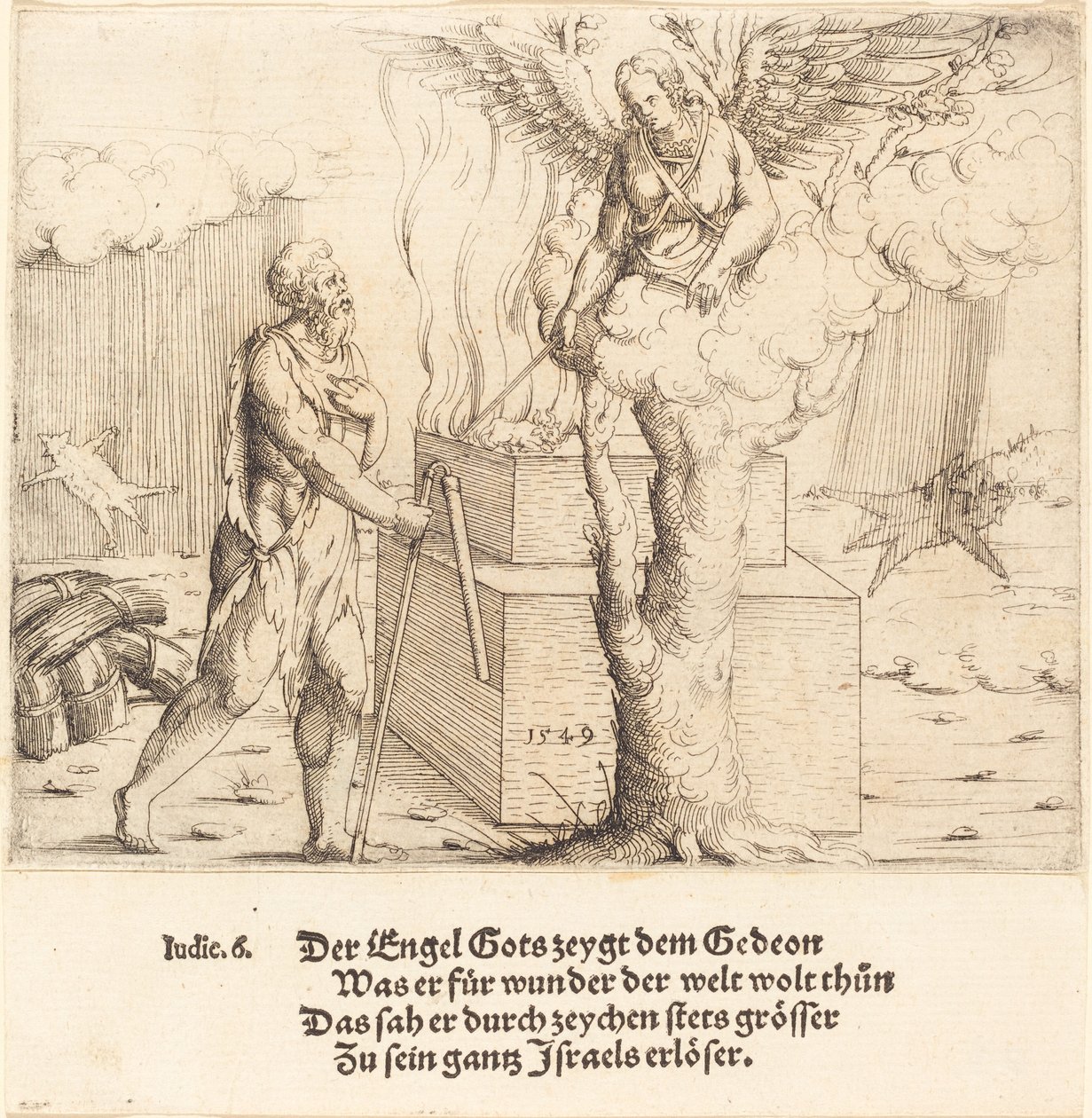 Ofiara Gideona autorstwa Augustin Hirschvogel