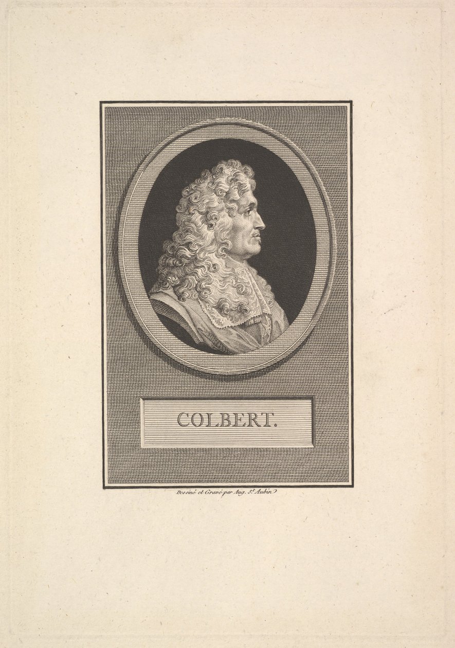 Portret Colberta, 1800. autorstwa Augustin de Saint Aubin