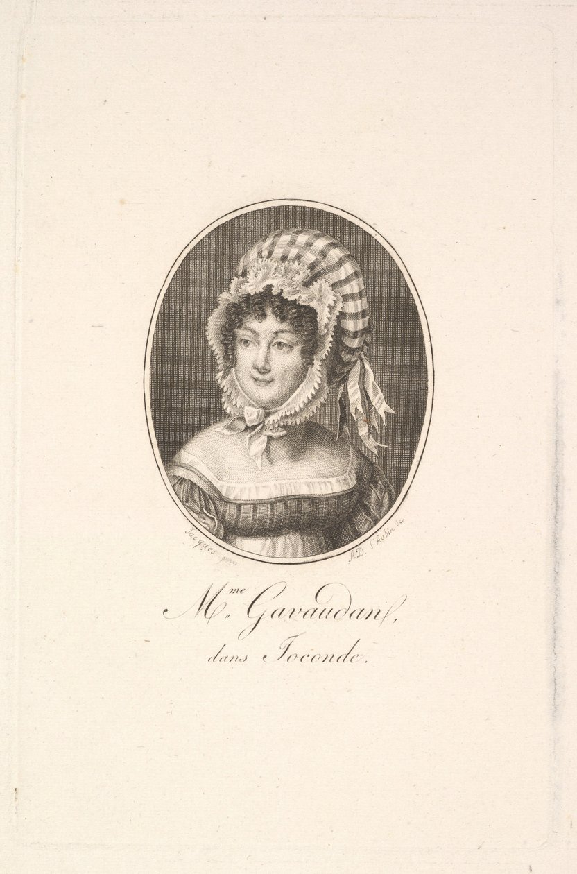 Portret Madame Gavaudan. autorstwa Augustin de Saint Aubin