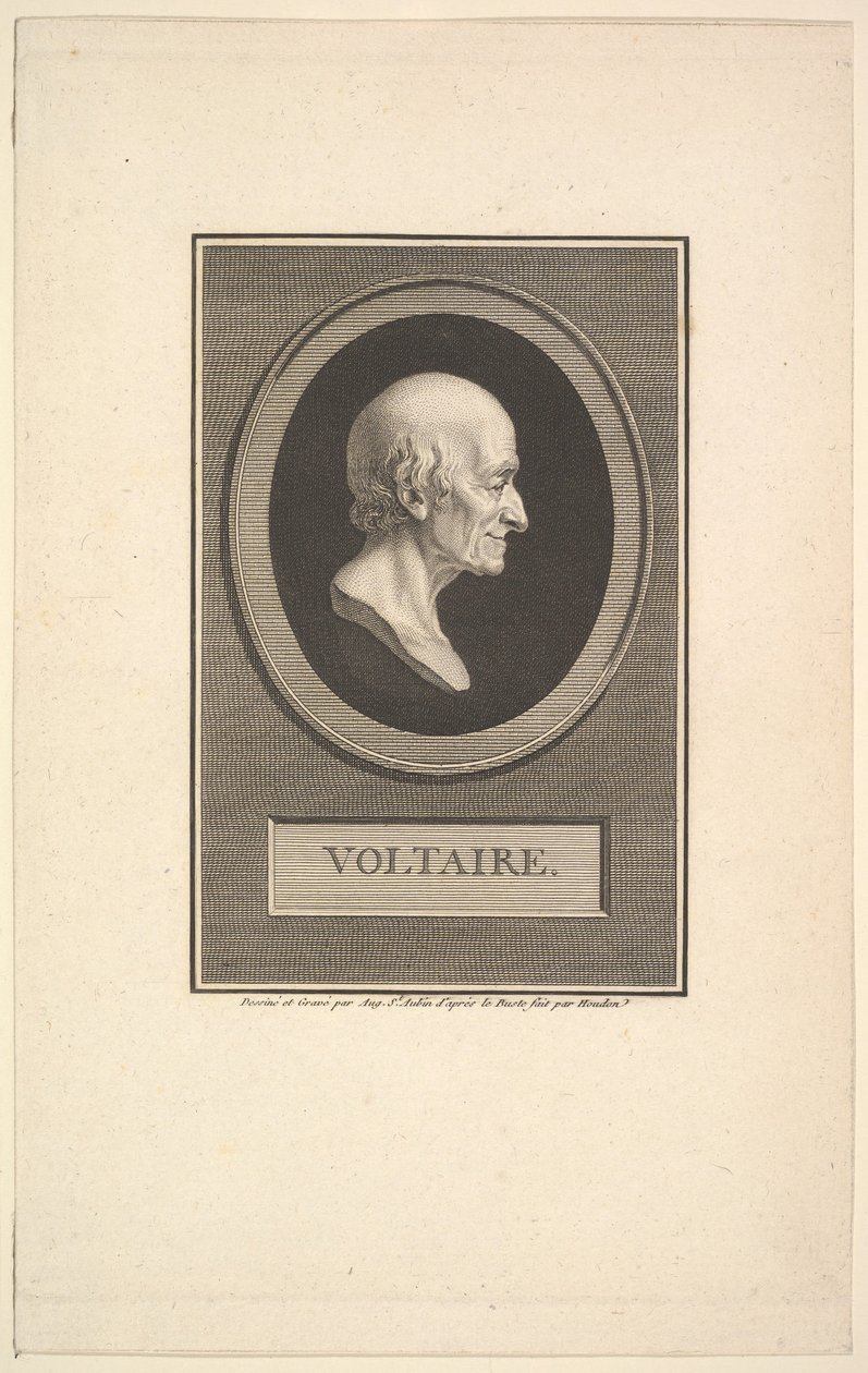 Portret Woltera, 1801. autorstwa Augustin de Saint Aubin