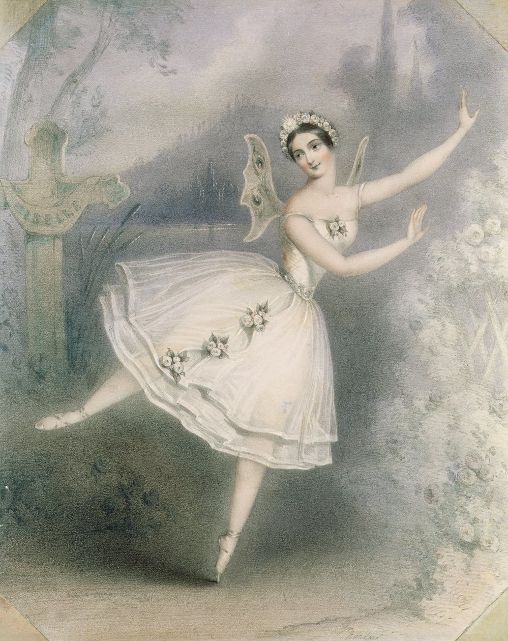 Carlotta Grisi (1819-99) jako Giselle, Paryż, c.1841 autorstwa Augustus Jules Bouvier