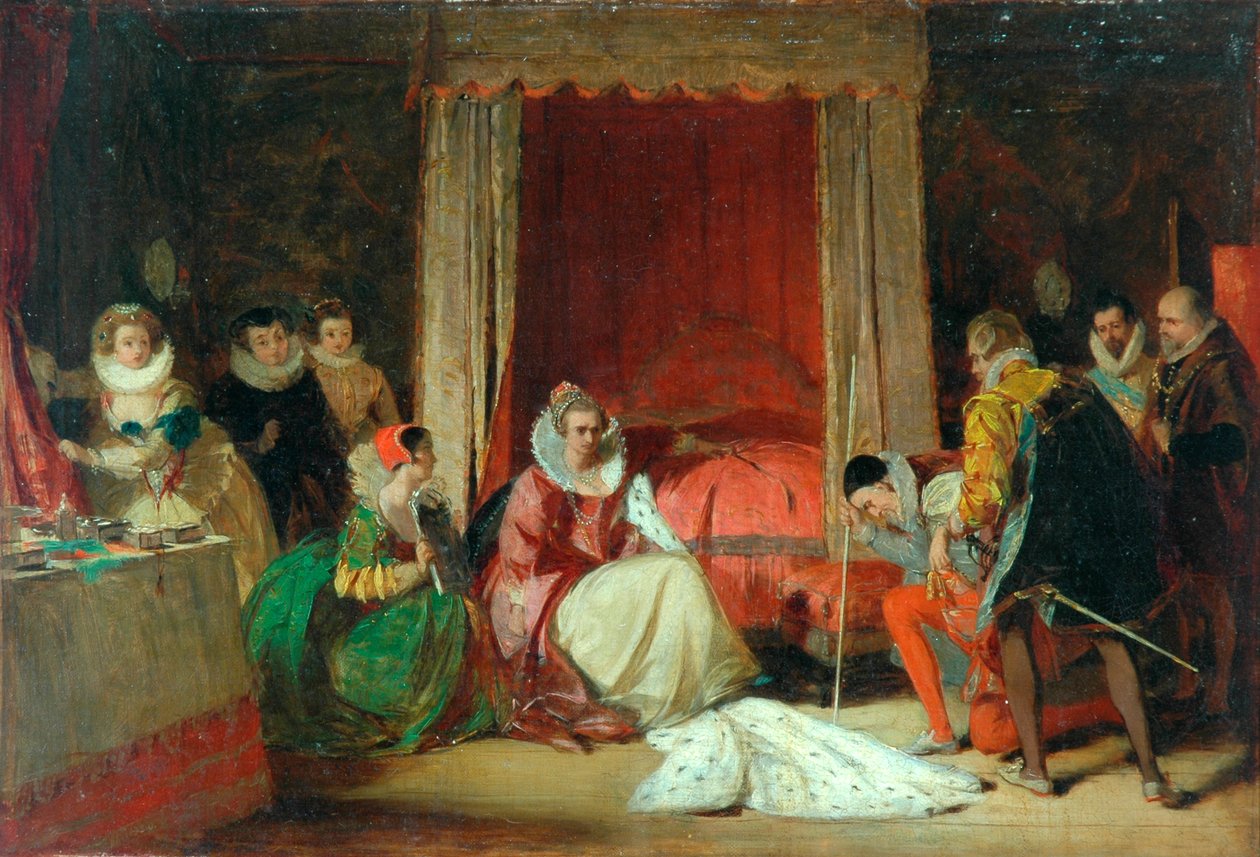 Królowa Elżbieta w wściekłości autorstwa Augustus Leopold Egg