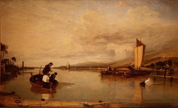 Martwy spokój: łodzie z zamku Cowes autorstwa Augustus Wall Callcott
