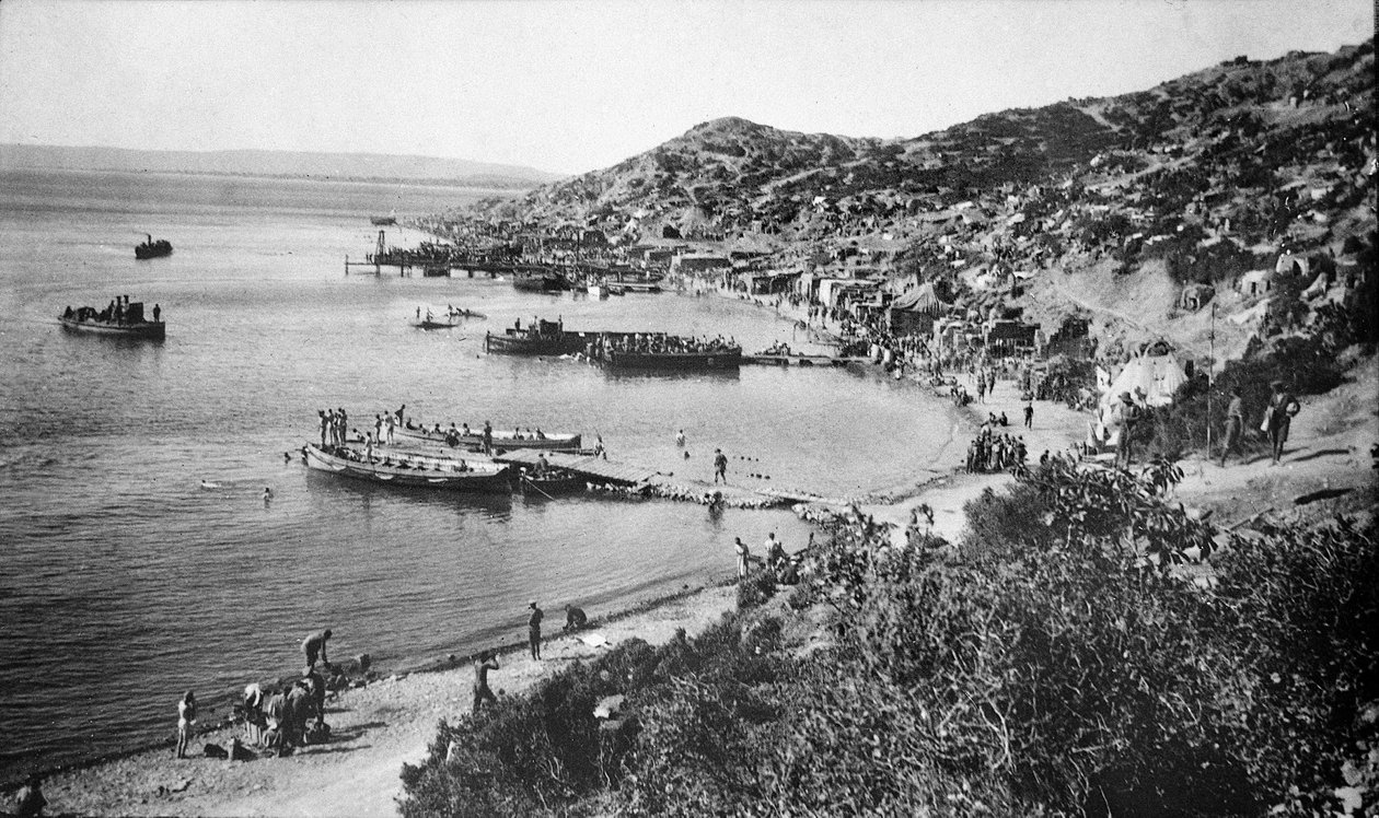Widok na zatoczkę Anzac, Gallipoli, 1915 autorstwa Australian Photographer