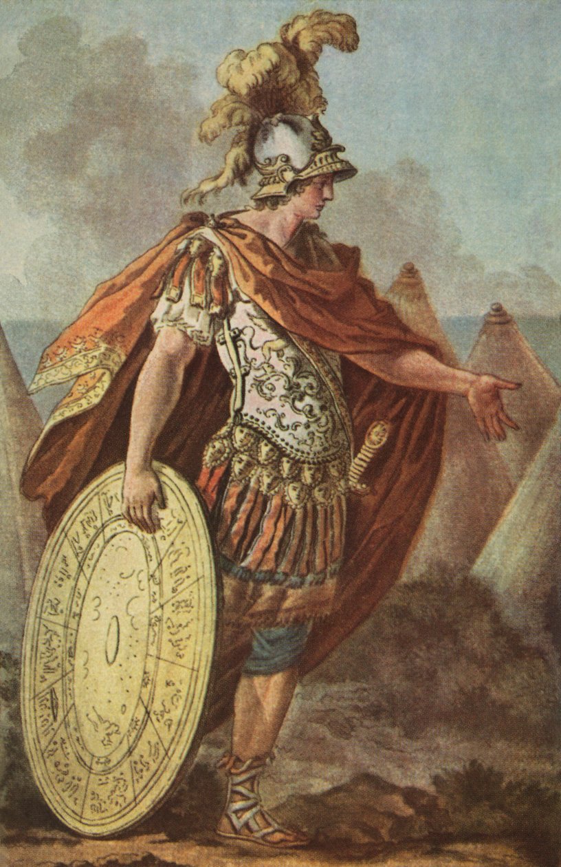 Achilles po śmierci Patroklesa (druk) autorstwa Austrian School