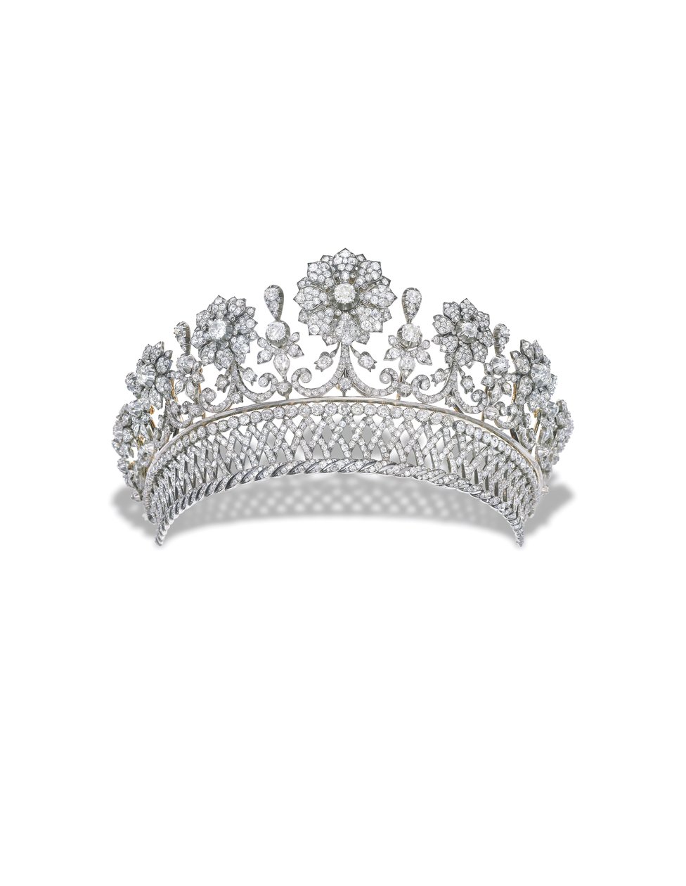 Kochert Antique Diamond Tiara (diament, srebro i złoto) autorstwa Austrian School