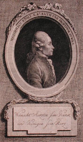 Portret Maksymiliana Stolla (1742-87) (rycina) autorstwa Austrian School
