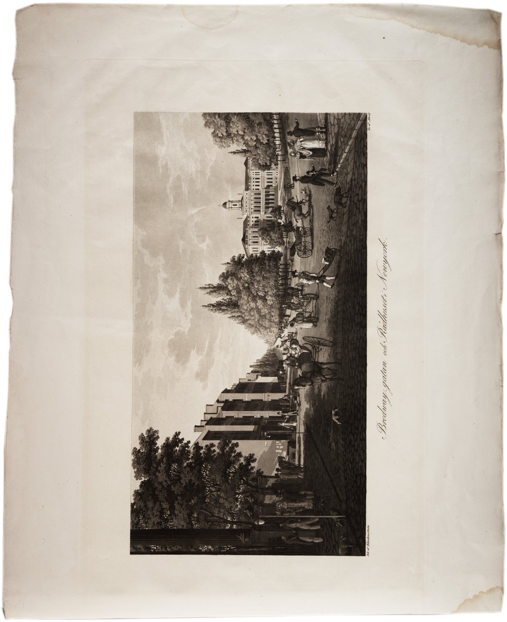 Broadway, Nowy Jork, z Atlasu Stanów Zjednoczonych, 1824 (akwatinta) autorstwa Axel Leonhard Klinckowström
