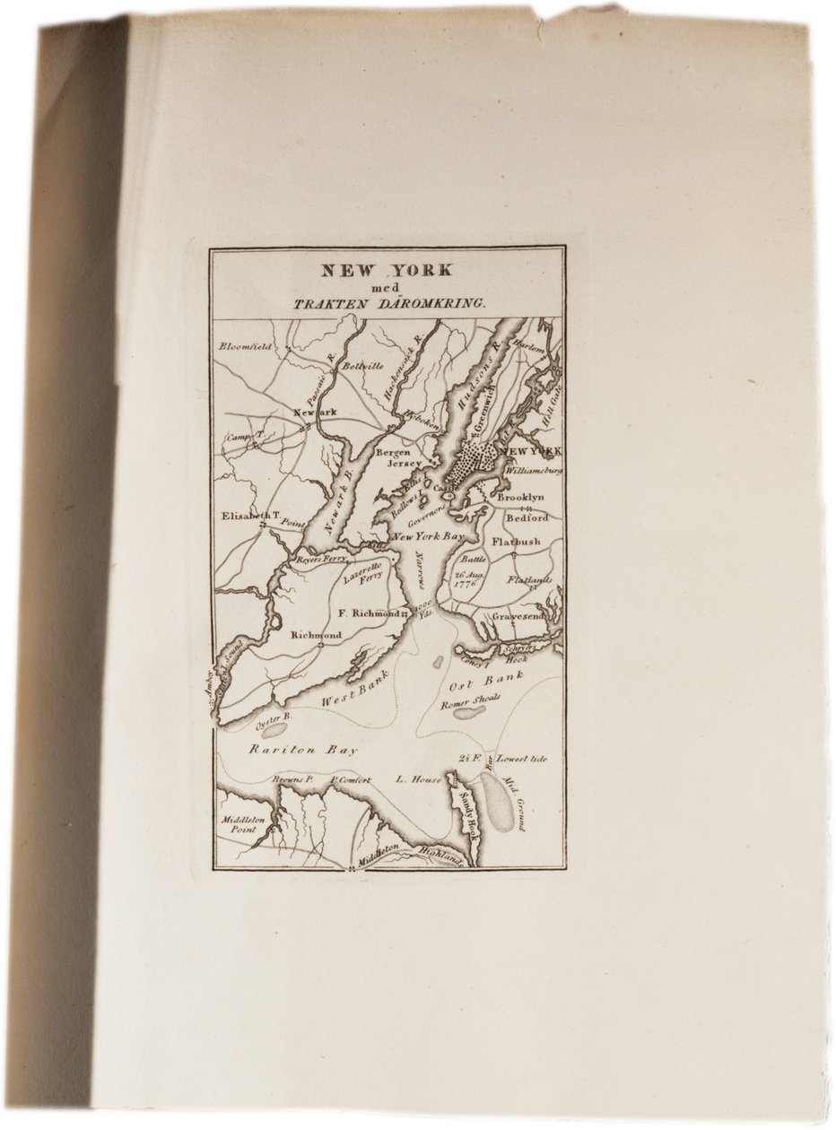 Mapa Nowego Jorku, z Atlasu Stanów Zjednoczonych, 1824 autorstwa Axel Leonhard Klinckowström