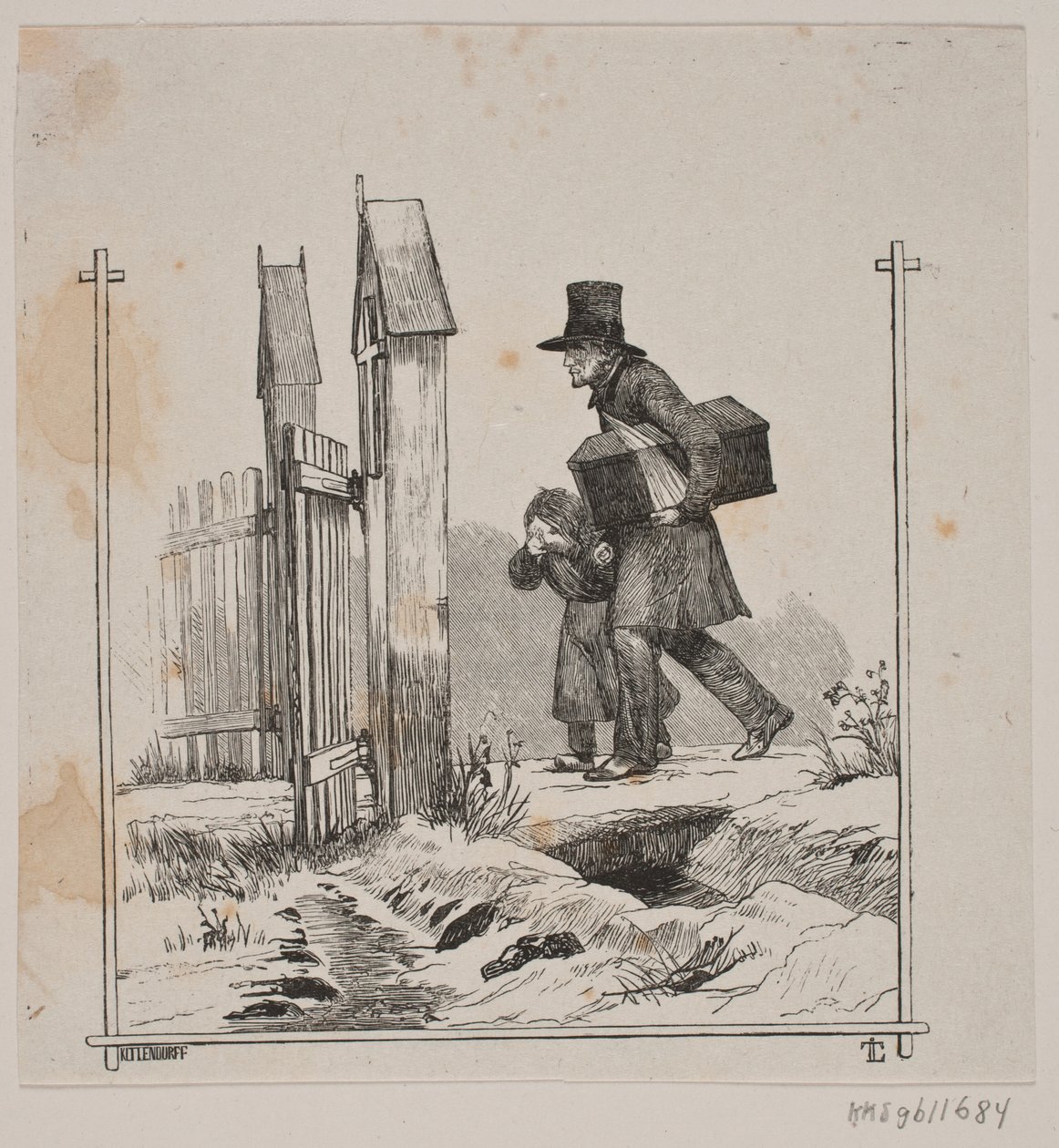 Pogrzeb autorstwa Axel Theodor Kittendorff