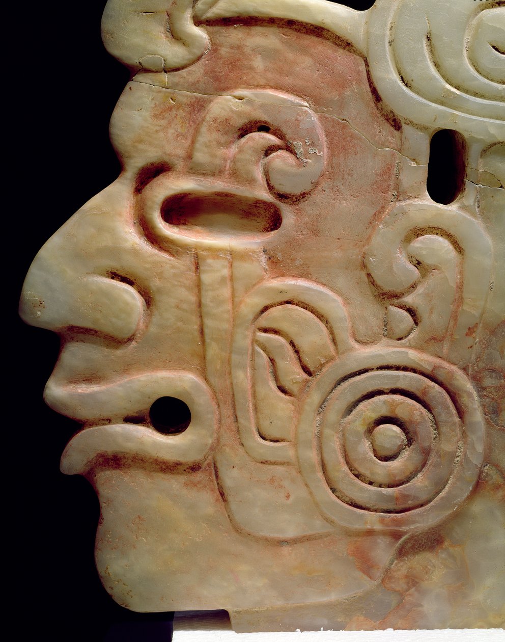 Profil mężczyzny z kolczykami (polichromowany onyks) autorstwa Aztec